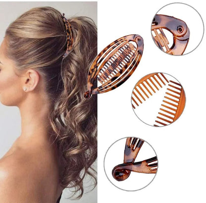 4PCS Hair Clips Vintage Clincher Combs Tool for Thick Curly Hair Accessories Fishtail Hair Clip Banana Clip Set for Women Girls - Bouclettes Rebelles