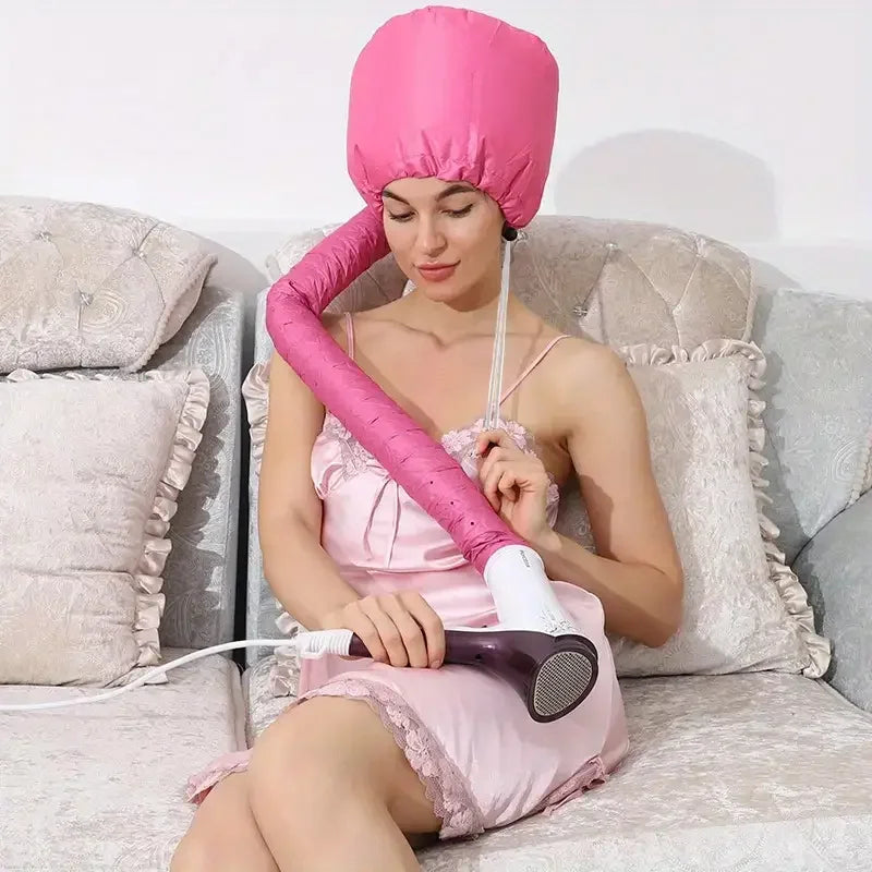 1PCS Hair Dryer Hair Hat Electric Hair Dryer Hair Dryer Hat Can Be Connected to a Hair Dryer Bathroom Hair Dryer Hat Heating Hat - Bouclettes Rebelles