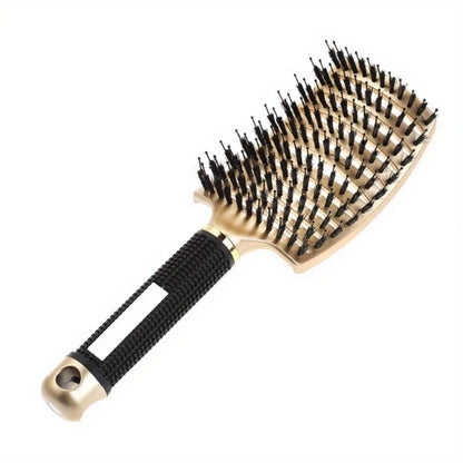 Brosse magique soin or avec poils doux, idéale pour démêler et intégrer dans la routine capillaire, préserve la santé des cheveux bouclés, frisés et épais